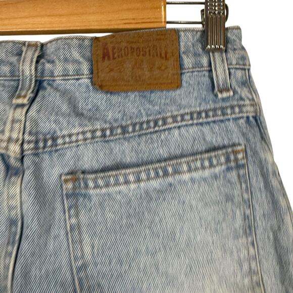 Aeropostale Jeans Womens 10 90's Baggy Light Wash Blue Denim Custom Graphic - Picture 12 of 16